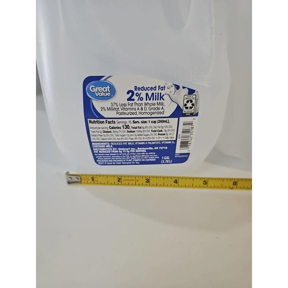 8 Empty 1 Gallon Plastic Milk Jugs w/ Blue Caps Clean Craft Garden DIY...